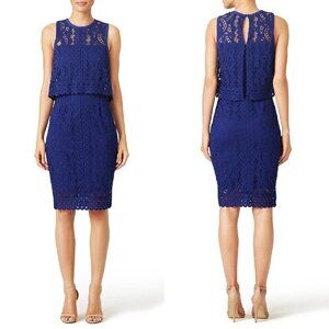 Saylor Blue Lace Betsy Sheath Dress $250